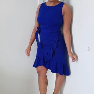 NEW Calvin Klein Royal Blue Sleeveless Sheath Dres